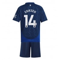 Fotbalové Dres Manchester United Christian Eriksen #14 Dětské Venkovní 2024-25 Krátký Rukáv (+ trenýrky)